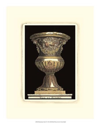 Framed Renaissance Vase IV Print