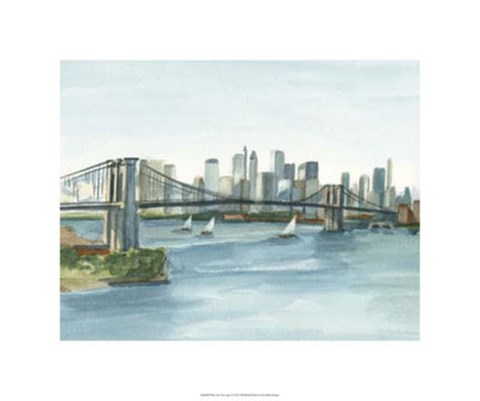 Framed Plein Air Cityscape I Print