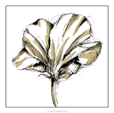 Framed Tulip Sketch IV Print
