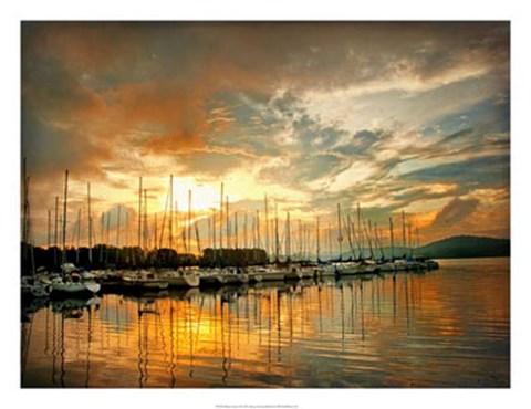 Framed Marina Sunrise II Print