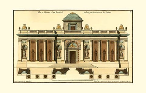 Framed Architectural Facade IV Print