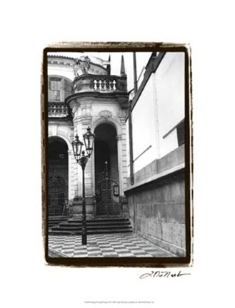 Framed Passing through Prague III Print