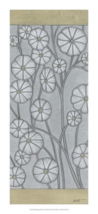 Framed Shimmering Daisies I Print