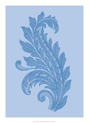 Framed Porcelain Blue Motif III Print