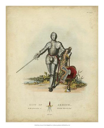 Framed Men in Armour I Print