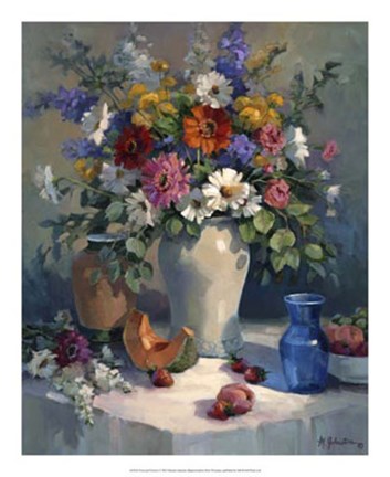 Framed Fruit and Flowers Print