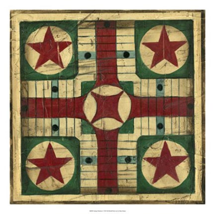Framed Antique Parcheesi Print
