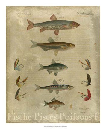 Framed Pisces Composition I Print