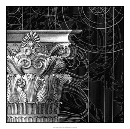 Framed Graphic Cornice II Print