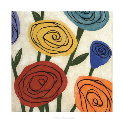 Framed Pop Roses II Print