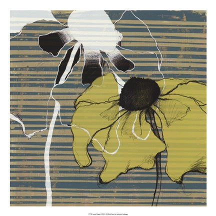 Framed Layered Poppies II Print