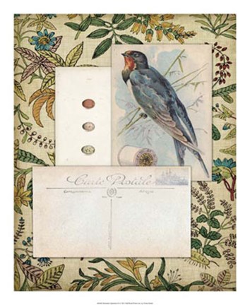 Framed Romantic Ephemera III Print