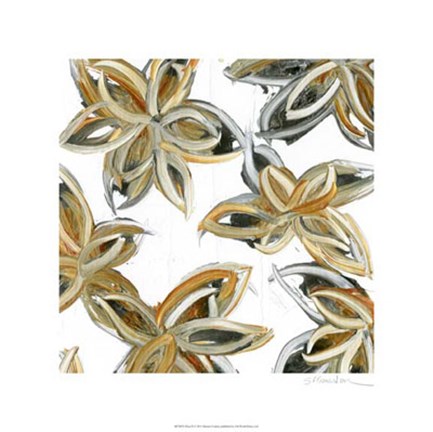 Framed Fleur II Print