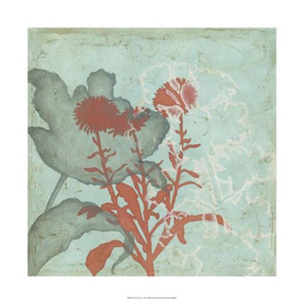 Framed Trois Fleur I Print