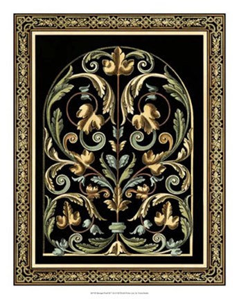 Framed Baroque Panel III Print
