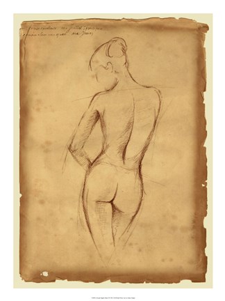 Framed Antique Figure Study II Print