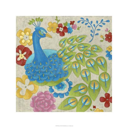 Framed Flores I Print