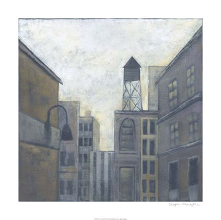 Framed City View II Print