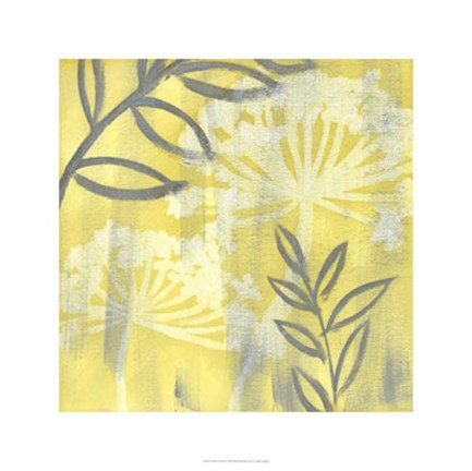 Framed Saffron Floral II Print