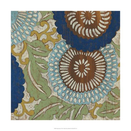 Framed Indigo Sakura I Print