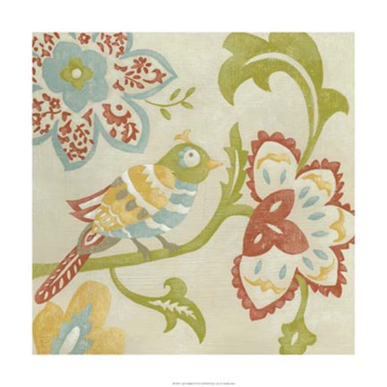 Framed Linen Songbird I Print