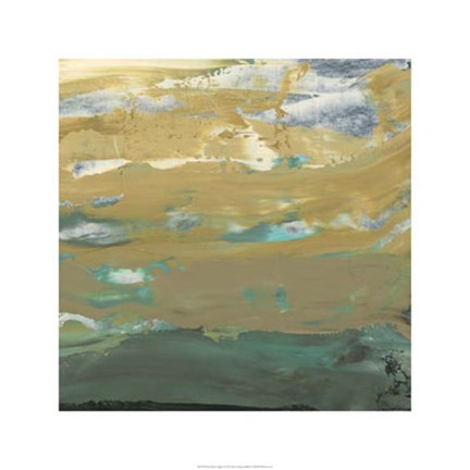 Framed Green Water's Edge IV Print