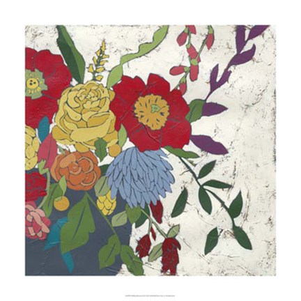 Framed Brilliant Blossoms II Print