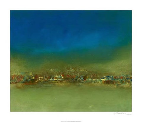 Framed City Afar II Print