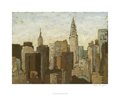 Framed City &amp; Sky II Print