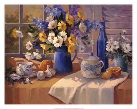 Framed Sun and Shadow Patterns Print