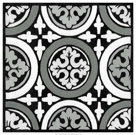 Framed Non-embellish Renaissance Tile II Print