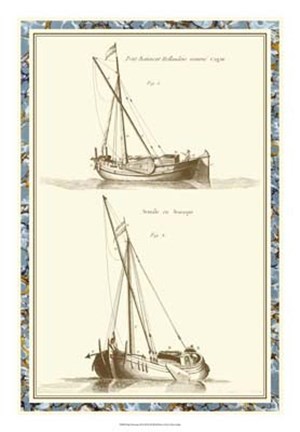 Framed Ship Schematics III Print