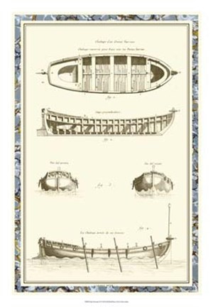 Framed Ship Schematics IV Print
