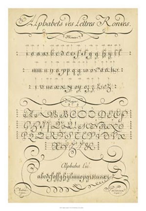 Framed Alphabet Sampler I Print