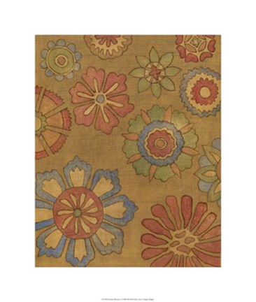 Framed Pinwheel Blossoms I Print