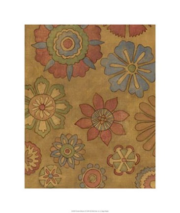 Framed Pinwheel Blossoms II Print