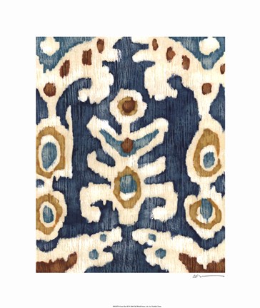 Framed Ocean Ikat III Print