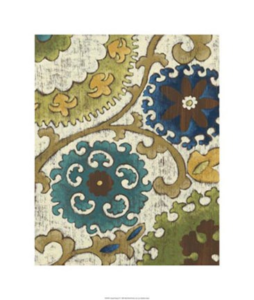 Framed Suzani Song VI Print