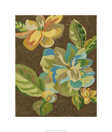 Framed Vintage Chintz I Print