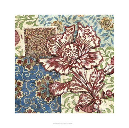 Framed Raspberry Chintz III Print