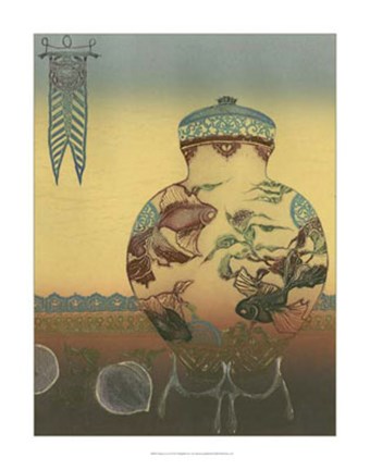 Framed Halcyon Urn II Print