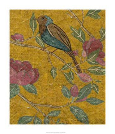 Framed Golden Chinoiserie I Print