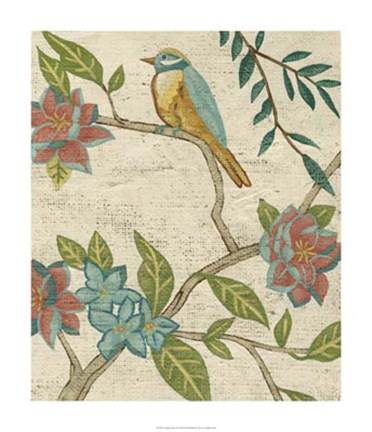 Framed Antique Aviary IV Print