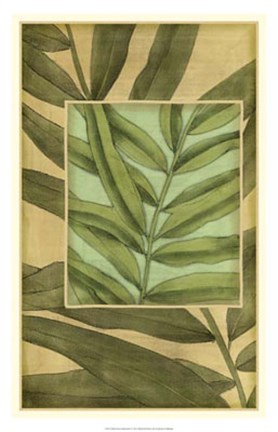 Framed Palm Inset Composition I Print