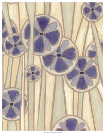 Framed Lavender Reeds I Print