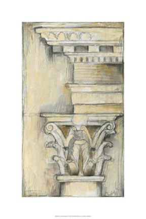 Framed Cornice Rendering II Print