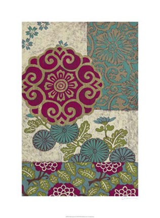 Framed Batik Ornament II Print