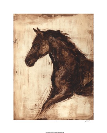 Framed Weathered Equestrian I Print