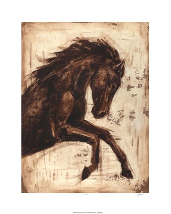 Framed Weathered Equestrian II Print