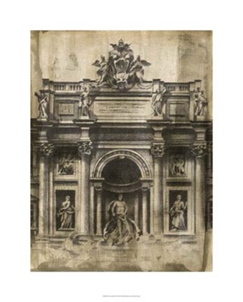 Framed Ancient Ruins II Print